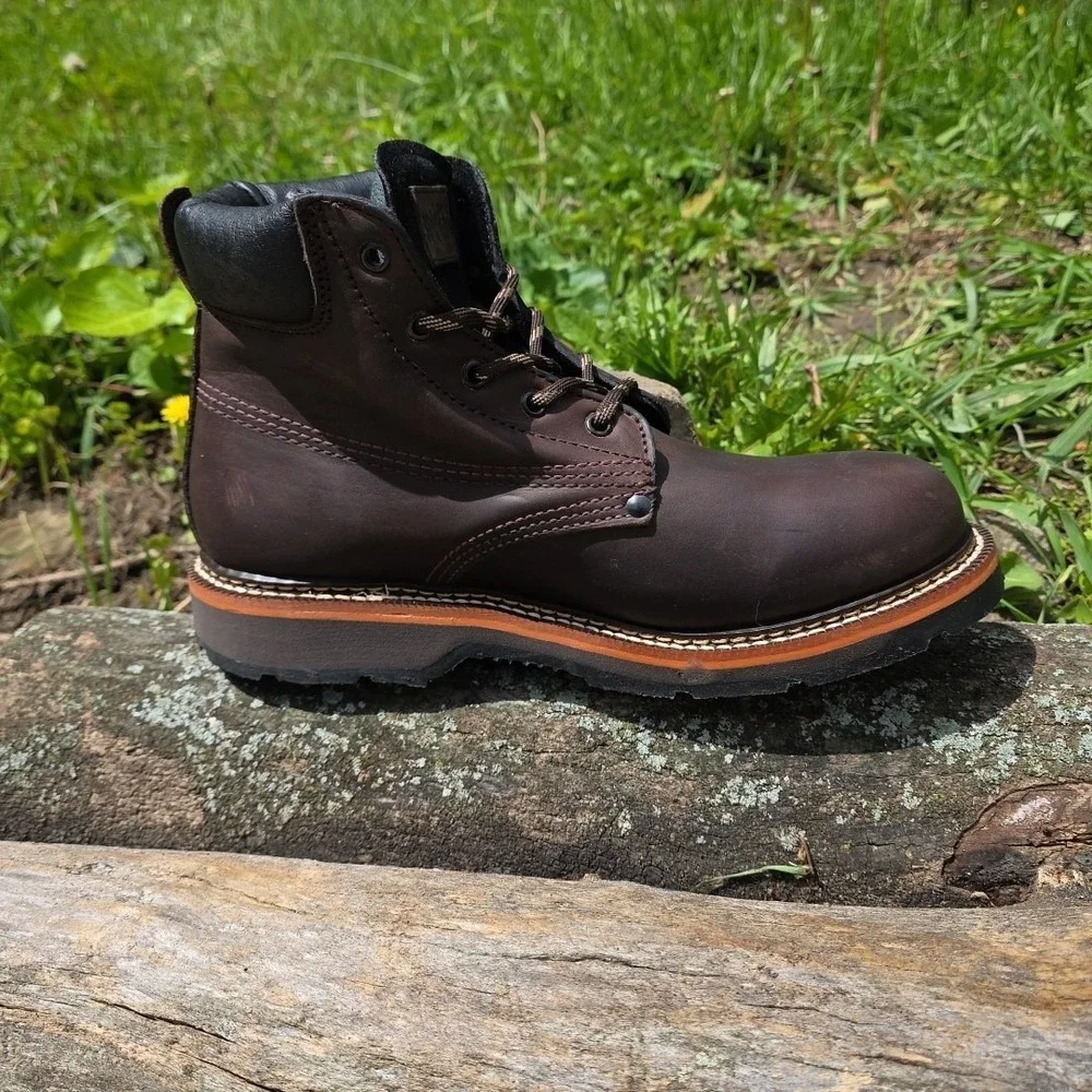 North Summit Bull Leather Work Boots Men's US Size 7.5 Brown‎ NWOT